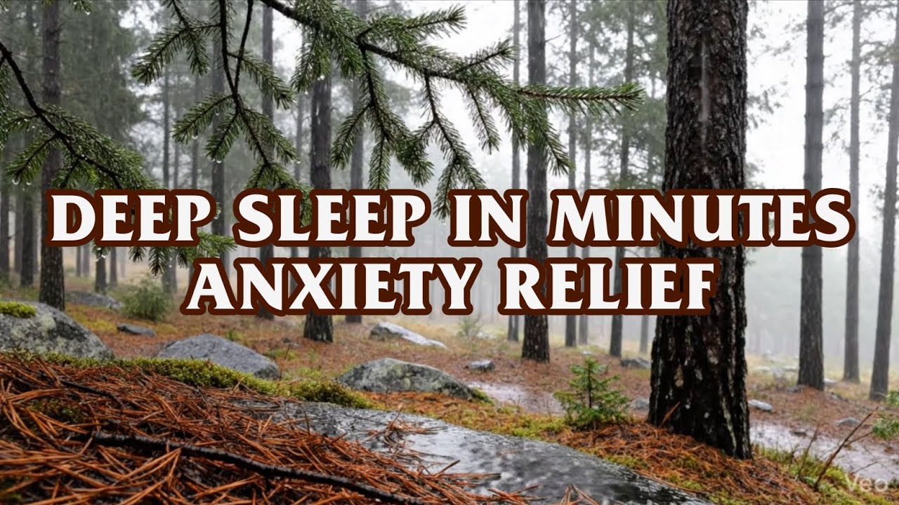 Rain in Pine Forest 4K – Relaxing Nature Sounds for Deep Sleep & Stress Relief