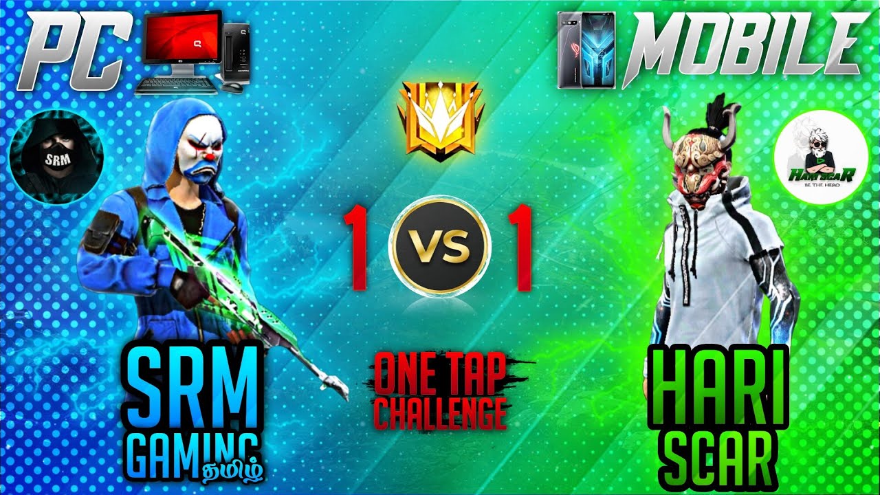 HARI SCAR VS SRM GAMING  1VS1 ONETAP CHALLENGE // TIPS & TRICKS TAMIL || FREEFIRE