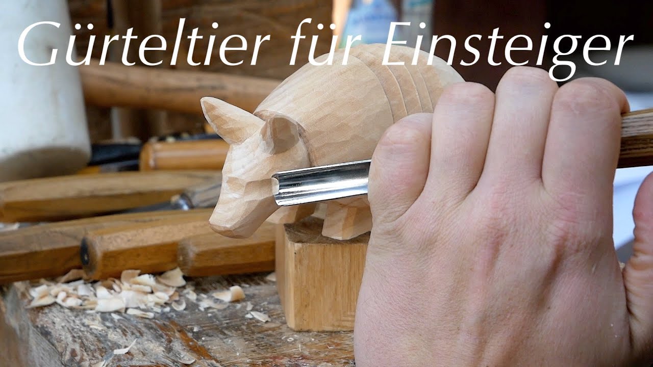 Gürteltier einfach schnitzen