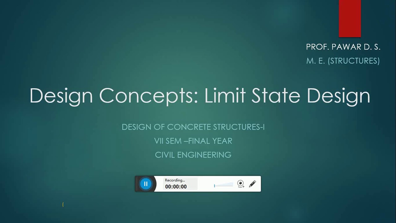 Limit State Method for Design RCC Structures as per IS456-2000