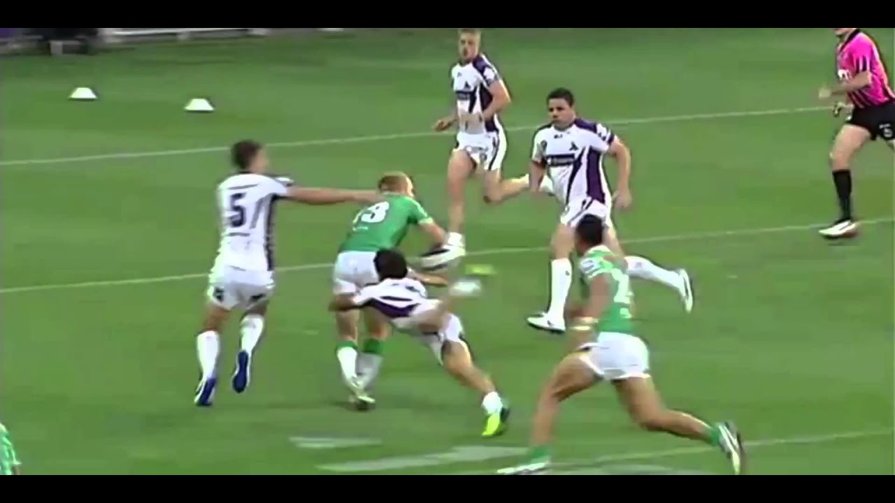 Joel Edwards backhanded flick pass to Jordan Rapana