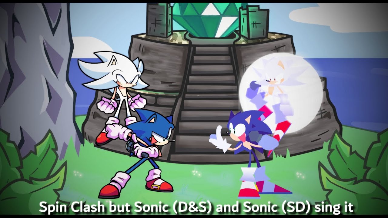 Spin Clash but Sonic (Spin & Dash) and Sonic (Dimensional Funkin) sing it