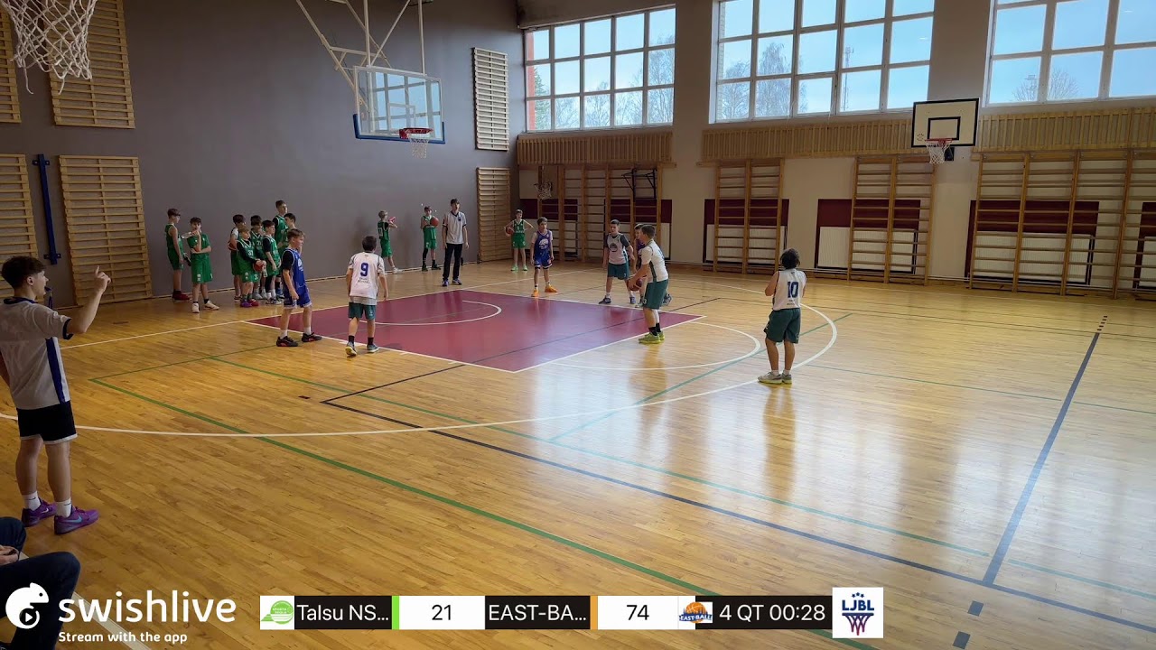 LJBL U-13 puiši, LJBL U13 puiši, 2024/2025
Talsu NSS/Roja-2  VS EAST-BALL/RTDP