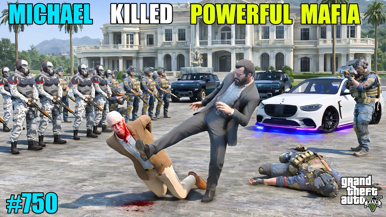 GTA 5 : MICHAEL BECOME MAFIA WITH HIS POWERFUL BODYGUARDS | GTA 5 GAMEPLAY #750