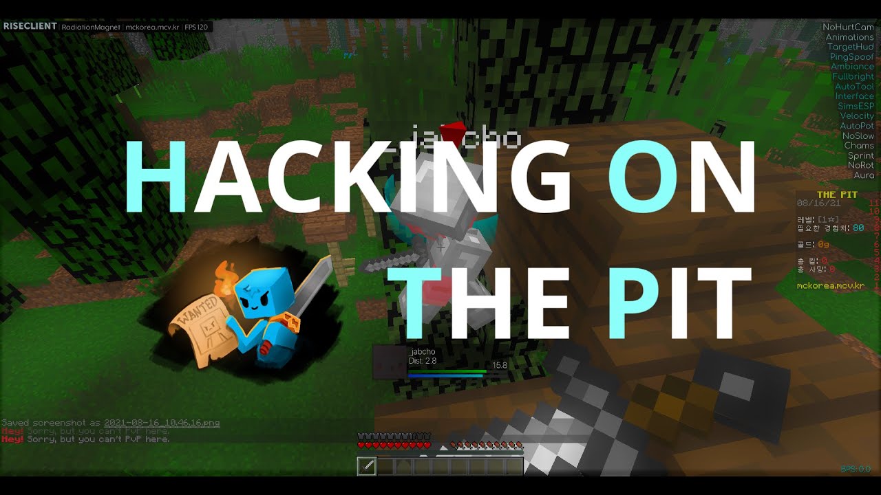 Hacking on MCKOREA | Timer x2.5 Bhop | Rise 5.21