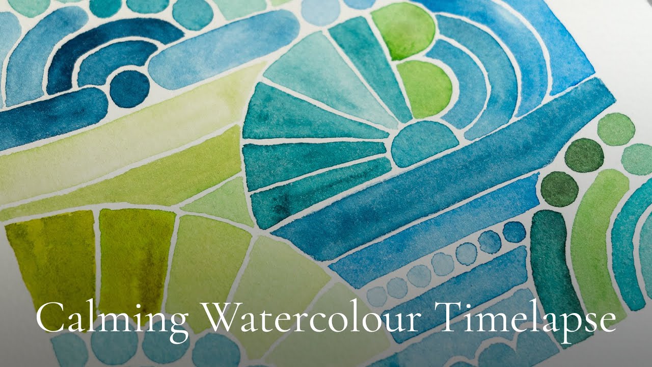 Simple Watercolour Pattern Timelapse