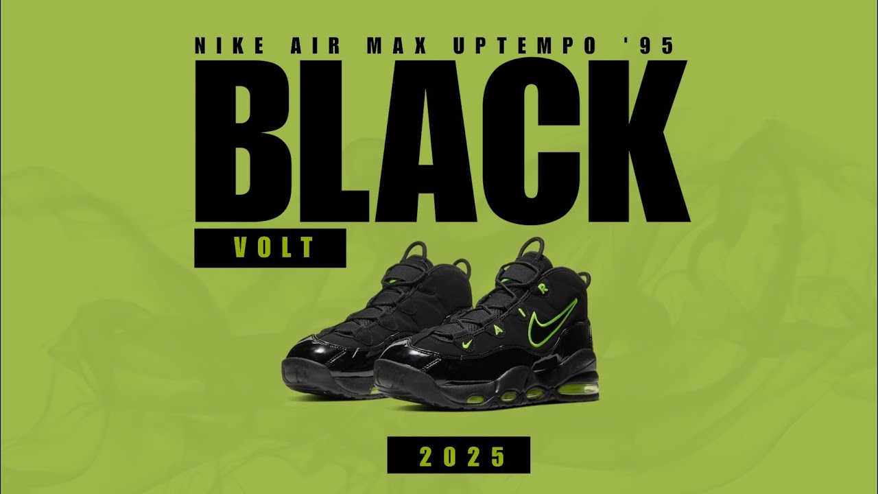 UPCOMING RELEASE - Nike Air Max Uptempo 95 Black Volt 2025 DETAILED LOOK + PRICE