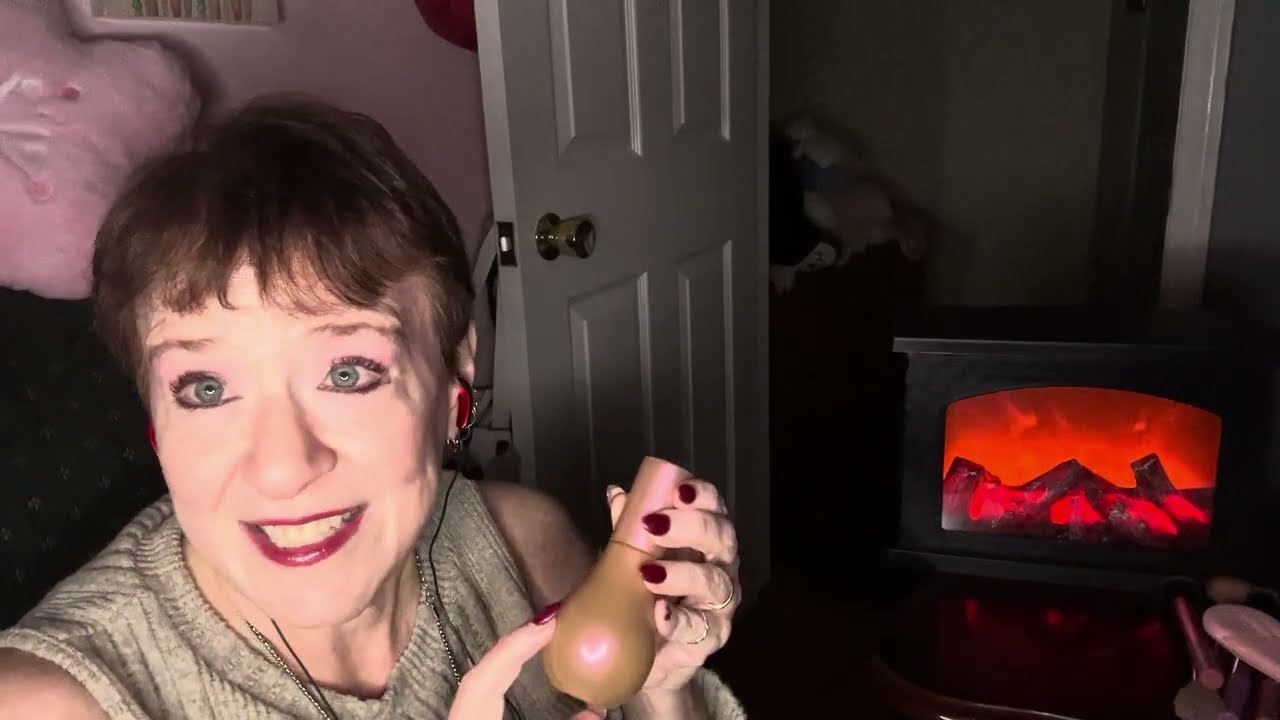 ASMR - Auntie Angel does your makeup & comforts you when you are upset- lots of tingly makeup sounds