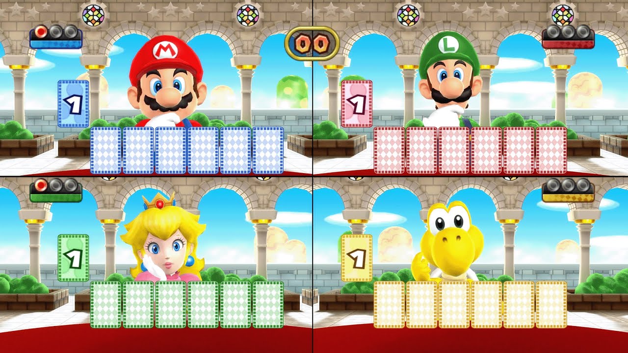 Mario Party 9 - Mario vs Luigi vs Peach vs Koopa - Boo's Horror Castle