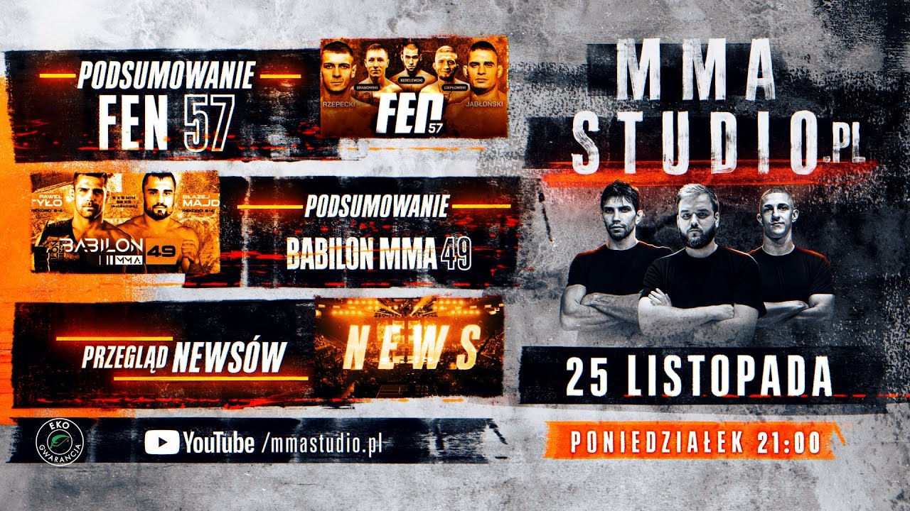 MMA STUDIO - EMOCJONUJĄCE GALE FEN I BABILON, POLACY ZA GRANICĄ, RZEPECKI, ZIÓŁKOWSKI, ODZIMKOWSKI