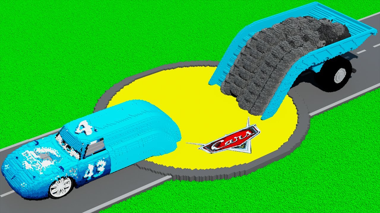 LONG CARS vs DINOCO PORTAL | Teardown
