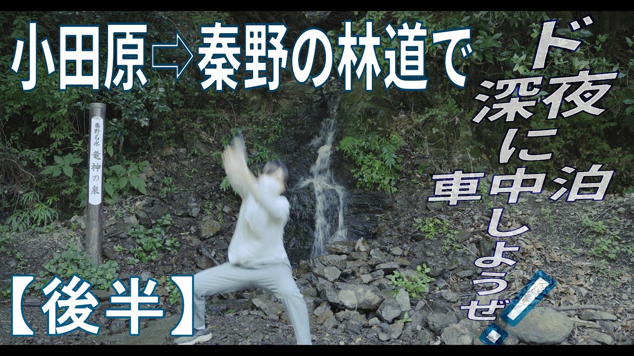 【後半】小田原⇨秦野の林道でド深夜に車中泊しようぜ！【ゆっくり】(戸沢出会駐車場までの道)#竜神の泉#湧き水