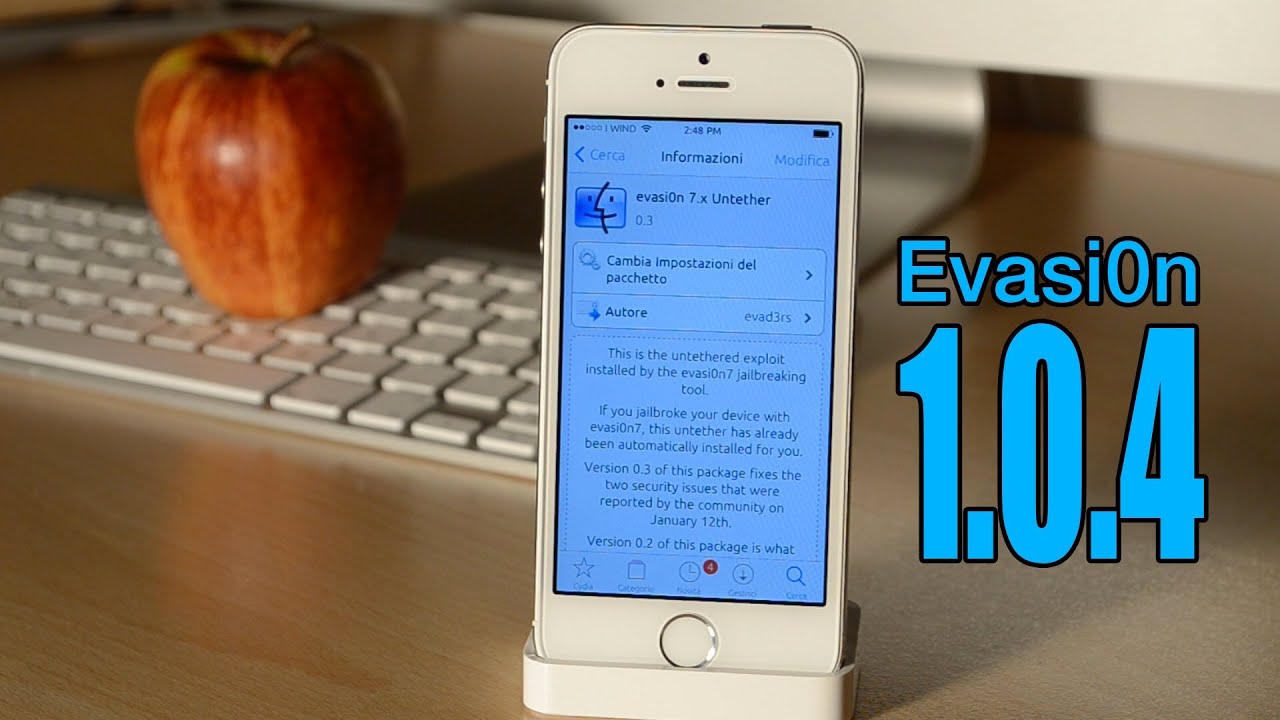 Aggiornare il Jailbreak di Evasi0n 7 alla versione 1.0.4