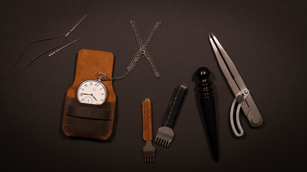 Omega Saate Deri Kılıf Yaptım :) ASMR içerir... minimal X design el yapımı, minimalist watch sleeve