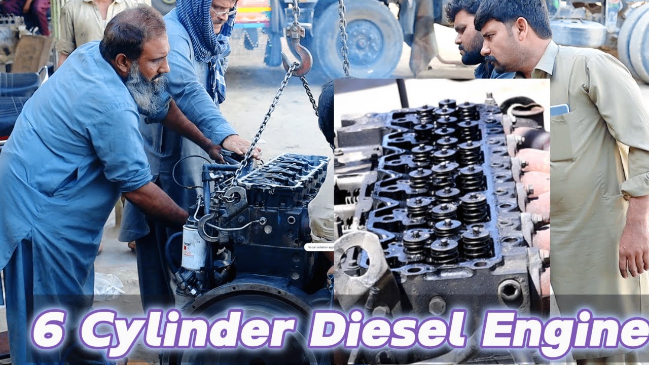 Repair Damaged Piston inside 6 Cylinder Diesel Engine | Complete Overhaul from A to Z