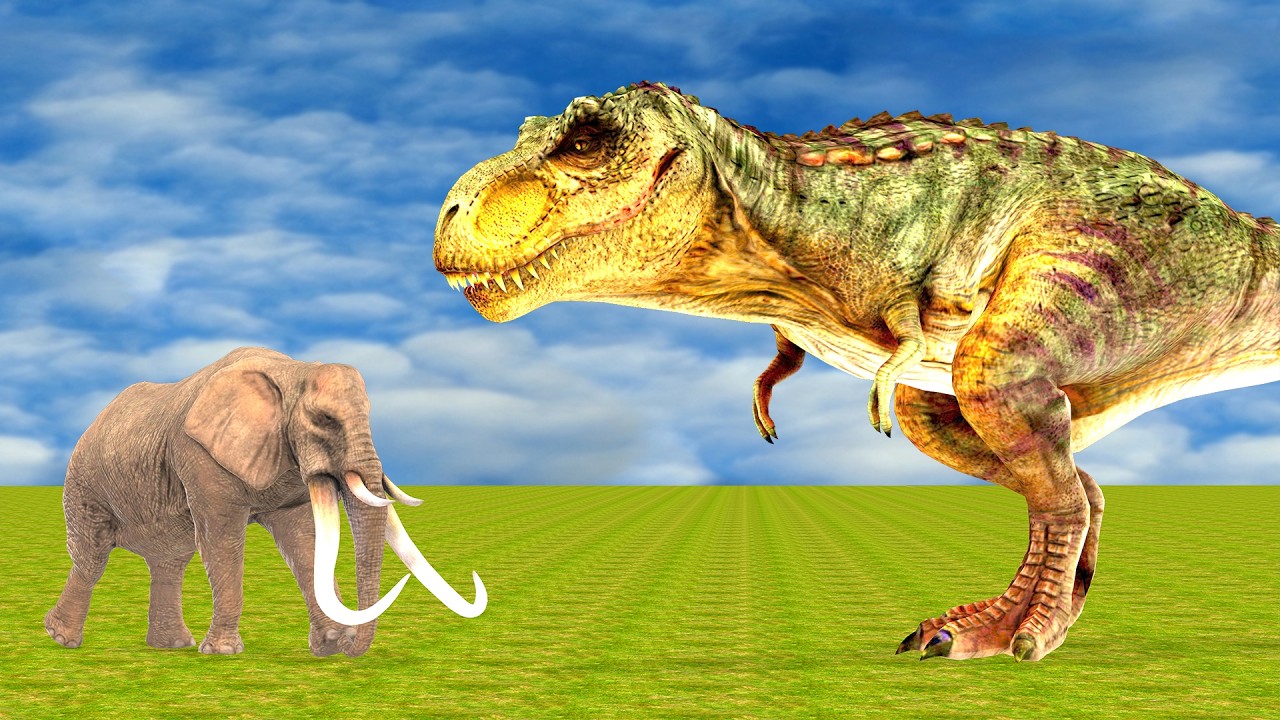 20 Giant Bull Tiger vs 20 Woolly Mammoth Save Baby Elephant Ultimate Mammoth Epic Battle Animal Revo