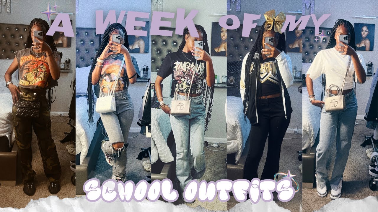 A WEEK OF MY SCHOOL OUTFITS| random days + mini daily grwm|THEMIAAMARI