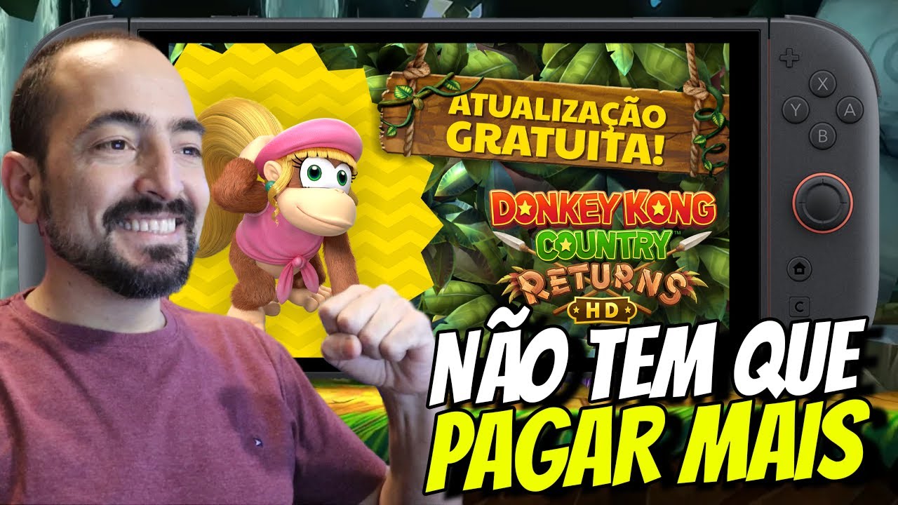 NINTENDO PEGOU TODO MUNDO DE SURPRESA COM ESSA ATUALIZAÇÃO GRATUITA DE DK COUNTRY RETURNS HD