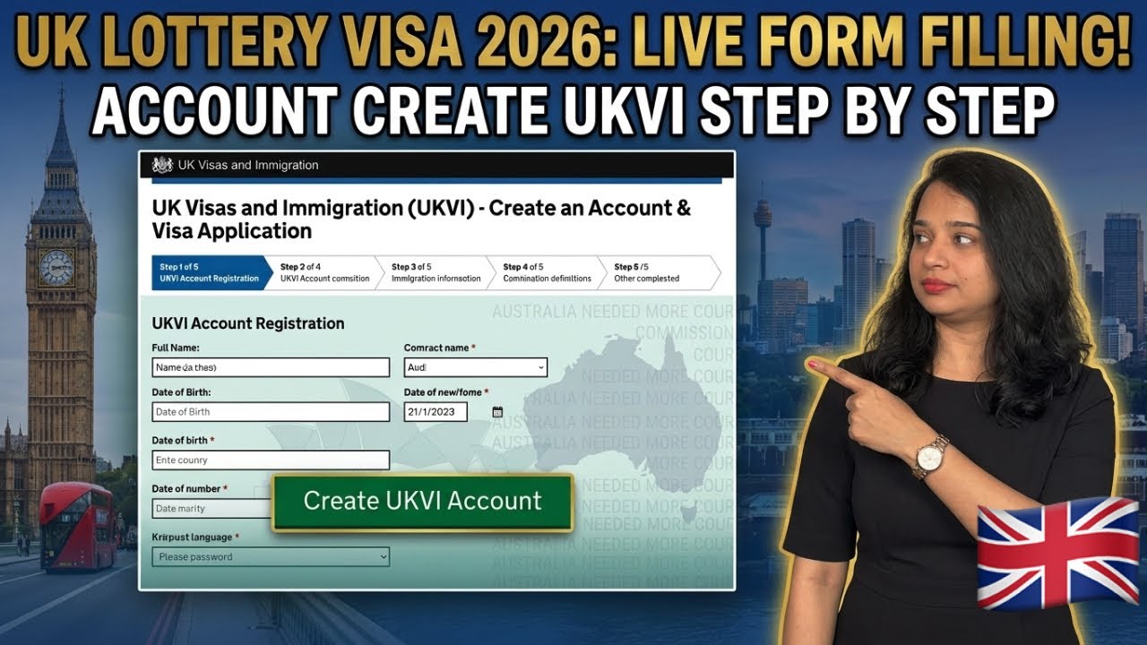 UK Lottery Visa 2026 Form Filling LIVE | Create UKVI Account Step by Step | Full Process