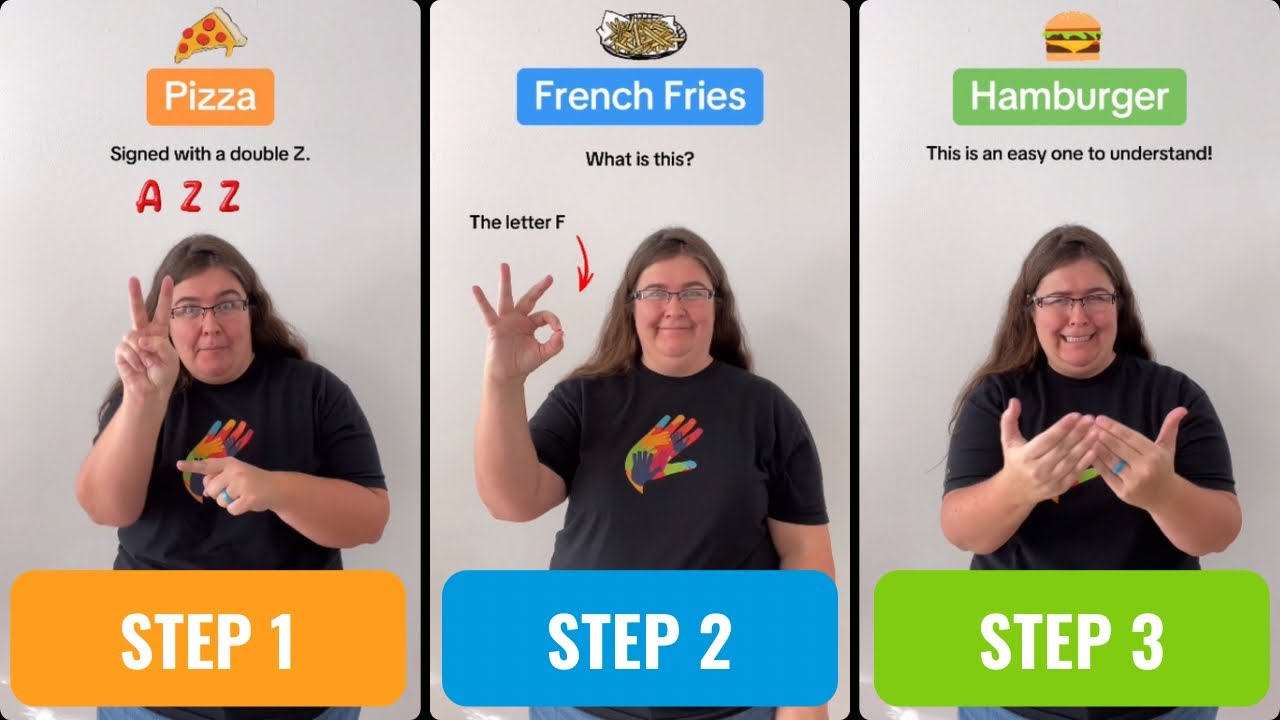 Tutorial: ASL Fast Foods for Beginners | Easy-to-Memorize ASL