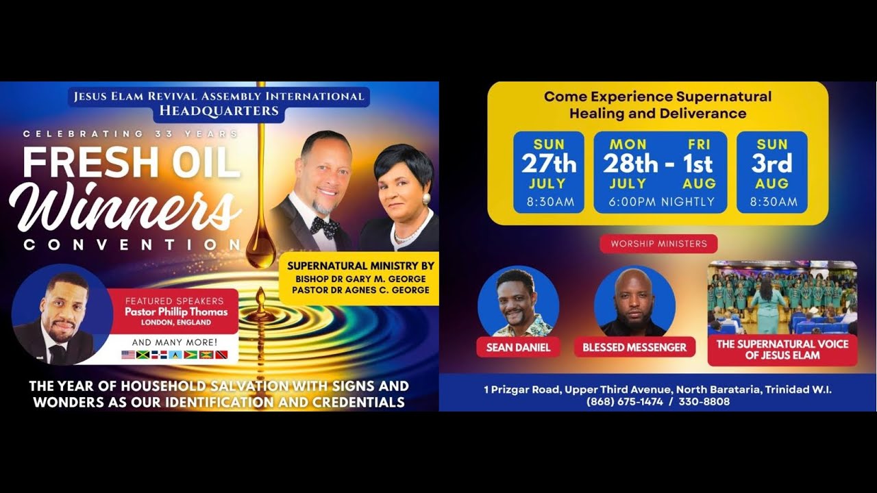 Jesus Elam Fresh Oil Winners Convention 2025 Sunday Morning Service 27-07-2025