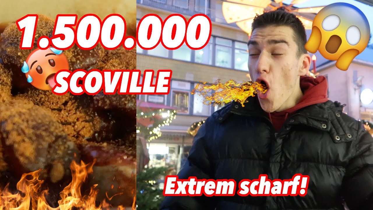 EXTREM SCHARFE CURRYWURST auf dem Weihnachtsmarkt gegessen❗🤯🤒 (1,5 Mio. Scoville...)