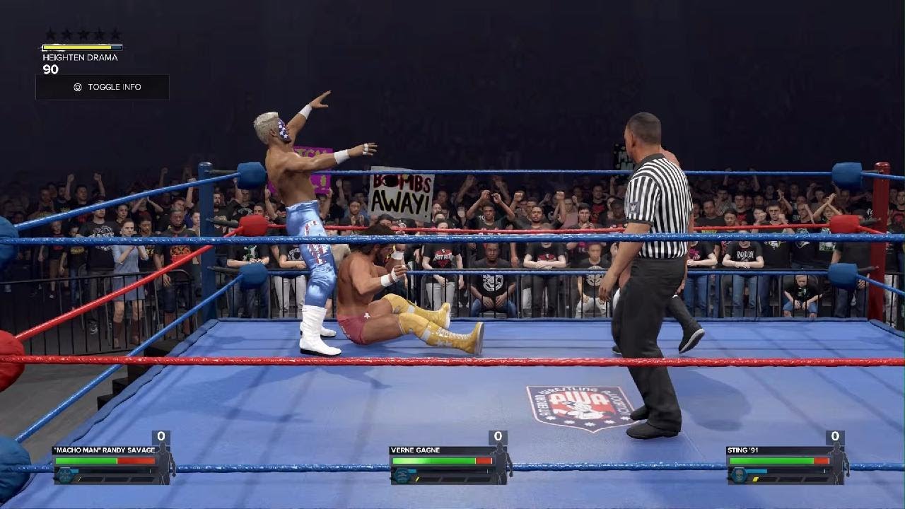 WWC AWA Verne Gagne vs Macho Man Vs Sting AWA Championship Title Match