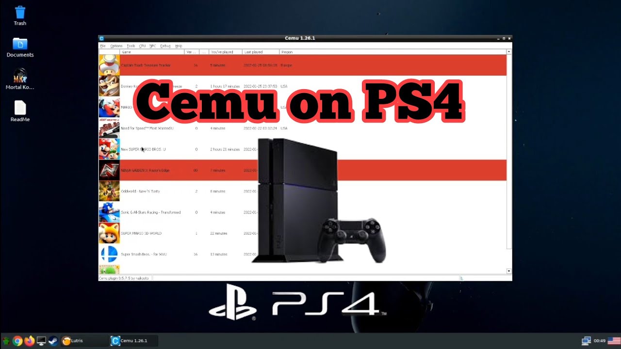 Nintendo Wii U on PS4 Jailbreak v9.00 [test] | Cemu/Linux | FPS + Audio | 60Fps Gameplay