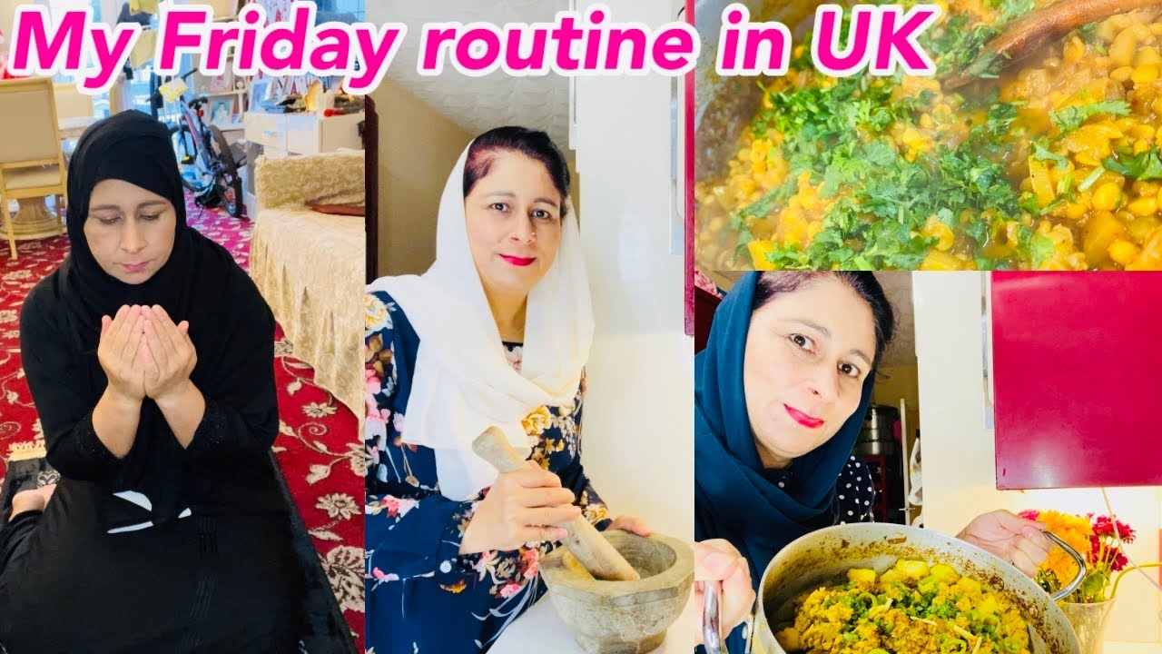 Pakistani Mom Daily Routine In UK || My Friday Routine In UK || How To Make Kaddu Ki Sabzi ,