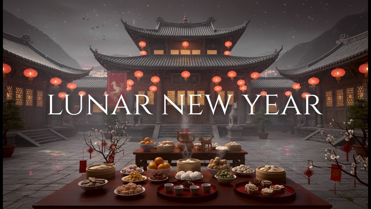 Calm Temple on Lunar New Year | Ambience for a Fortunate Year (4K)