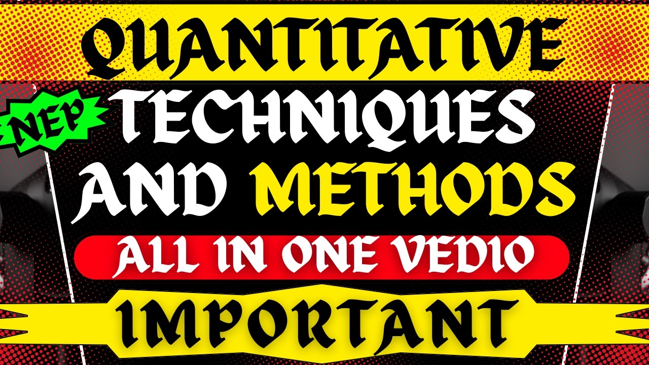 Quantitative Techniques One Shot | Complete Theory + Concepts (B.Com/BBA)