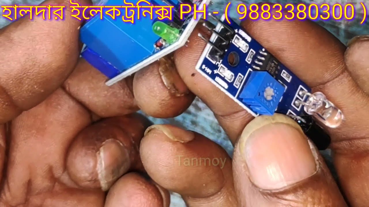 IR sensor circuit connection and relay modular circuit  connection