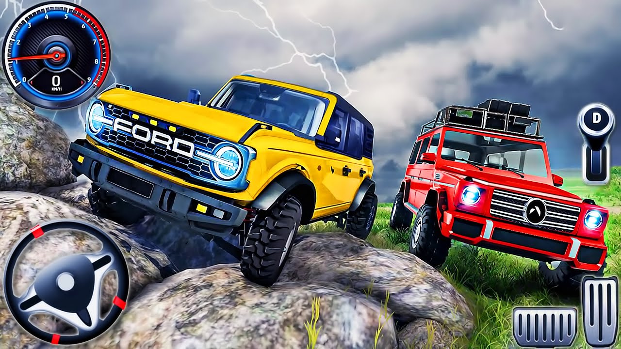 Offroad Jeep Racing Simulator 3D - 4х4 Car Driving Thar Relay Race - Android GamePlay
