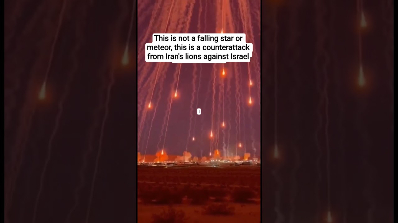 This is not a falling star or meteor, this is a counterattack from Iran's lions against Israel #iran