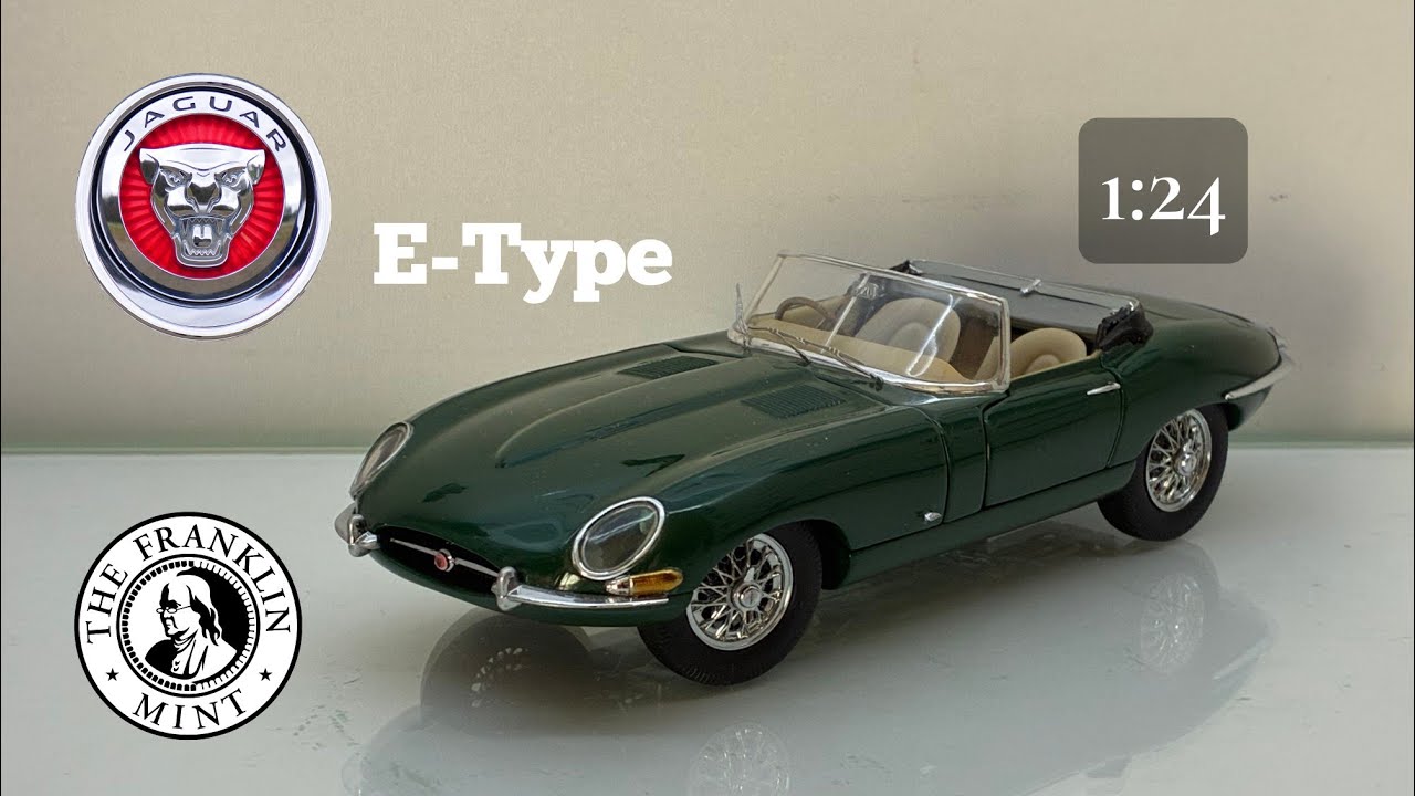 Обзор модели Jaguar E-Type Roadster 1961г. 1:24 The Franklin Mint