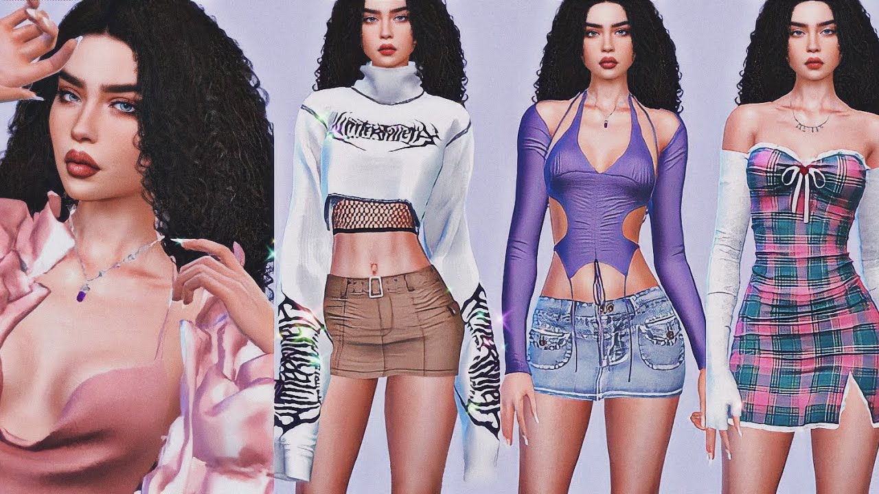 PACK de ROUPAS FEMININAS #2023  - The Sims 4 + sims (completa)