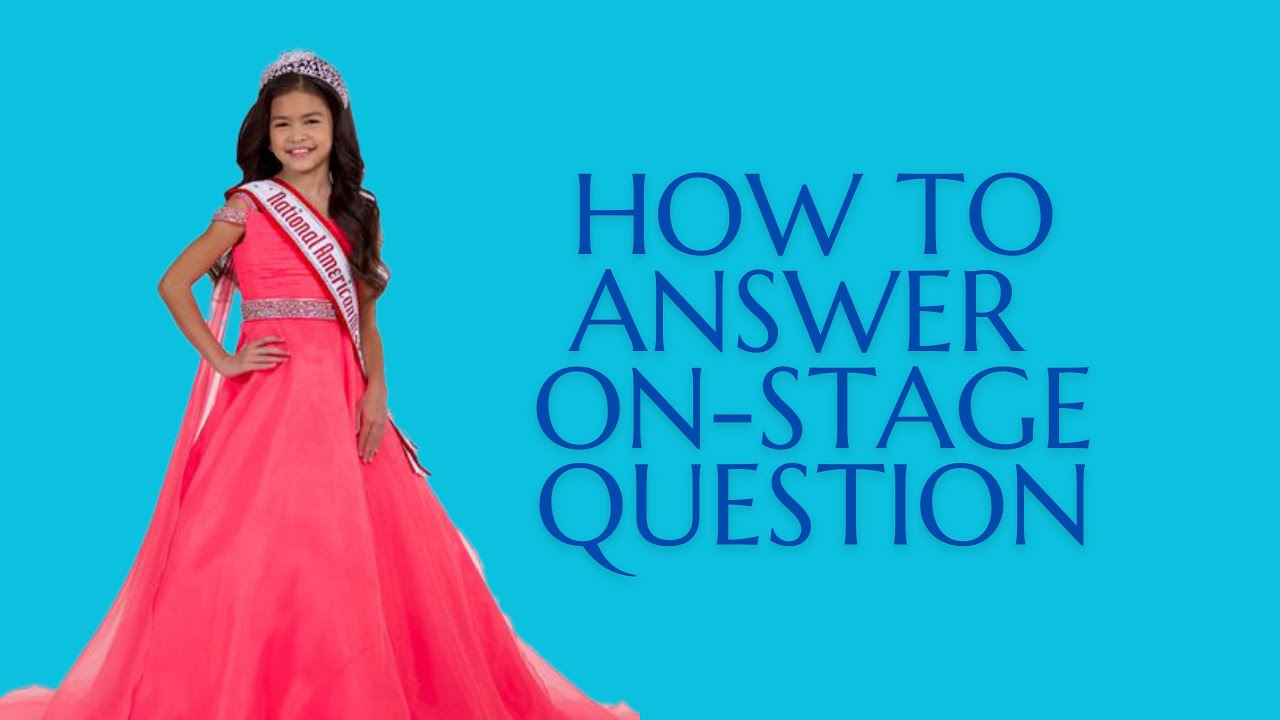 How to answer on-stage question