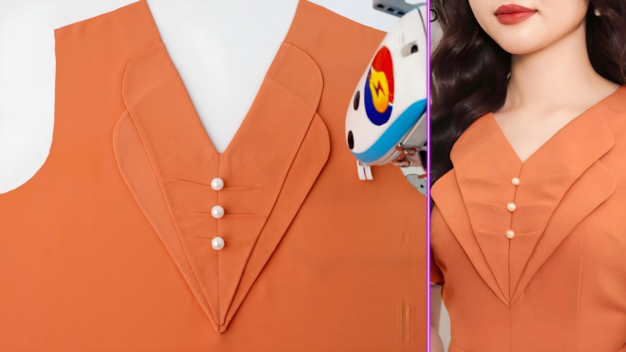 I didn't expect it to be so easy to sew a clothing neckline design | Sewing ideas for beginners DIY