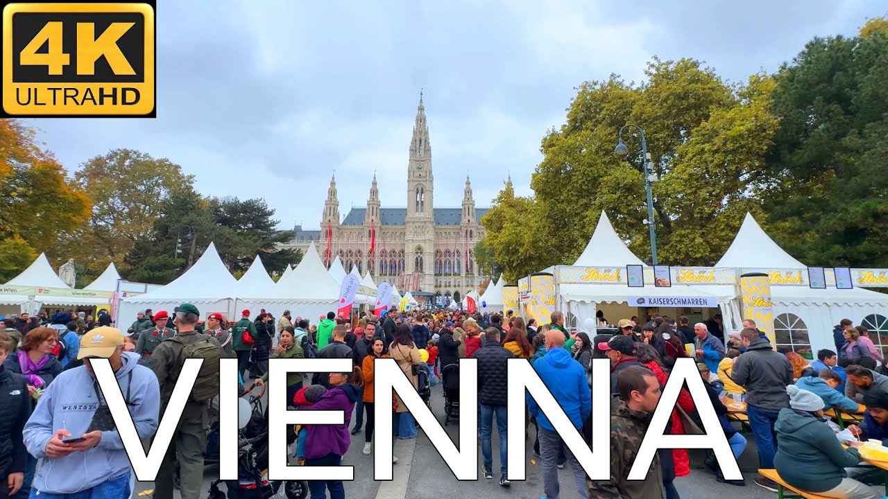 Vienna Austria 🇦🇹 October Walking Tour  4K UHD