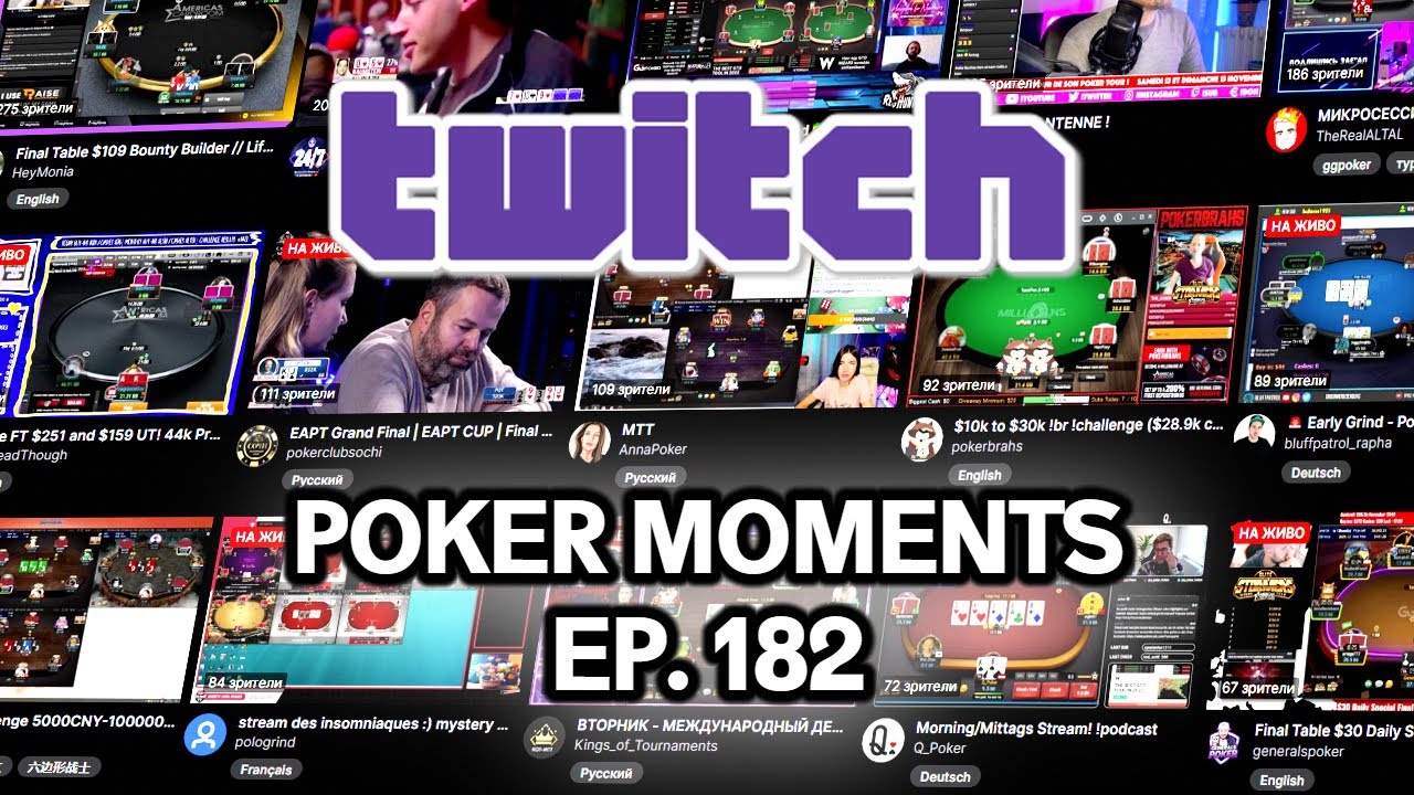 Twitch Poker Moments ep. 182 - GGPoker Jackpot, Mistery Bounty, Straight Flush..🔥