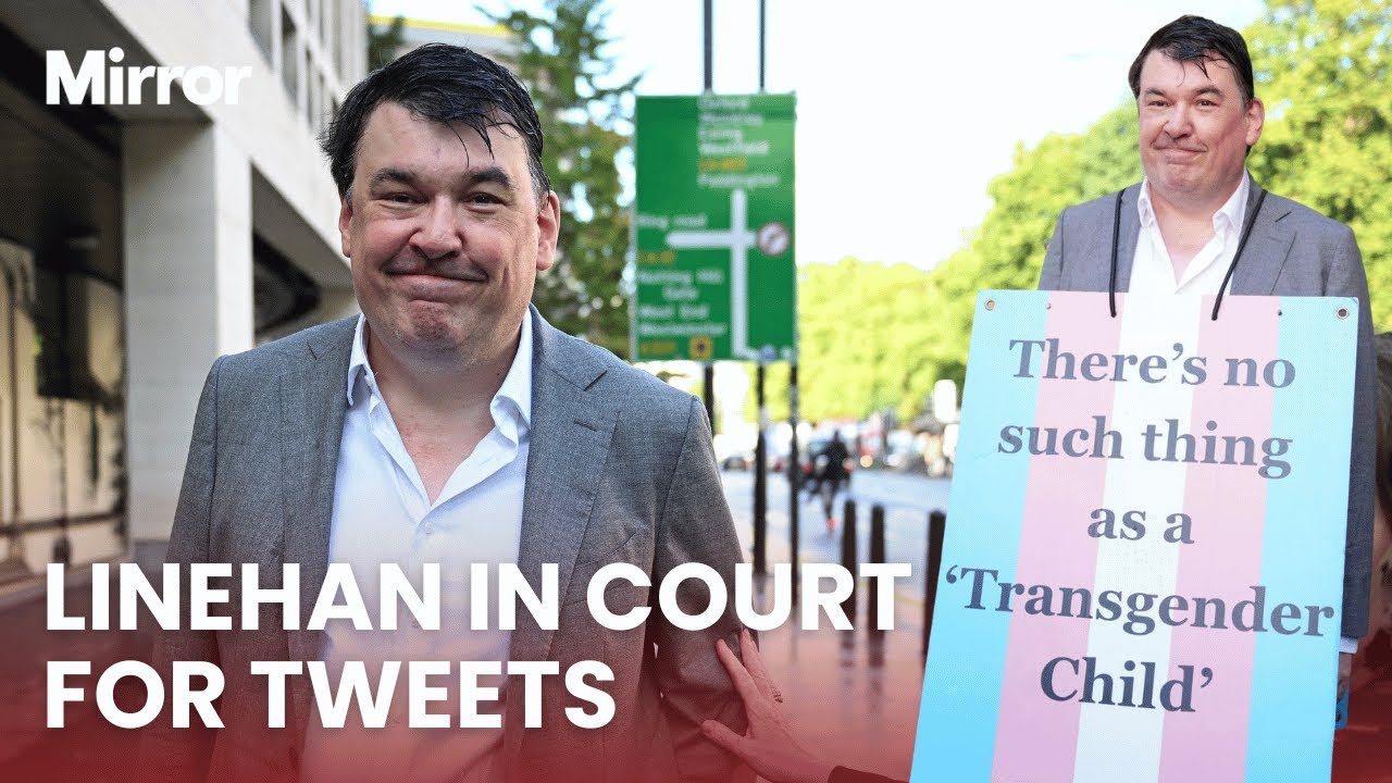 Father Ted co-creator Graham Linehan arrives at court after airport arrest over tweets