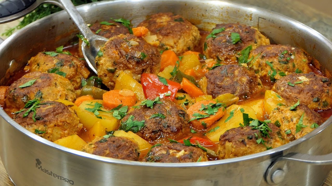Вкусный ужин с фрикадельками. Самое вкусное, что я когда-либо ела! Любой может это сделать. Простой