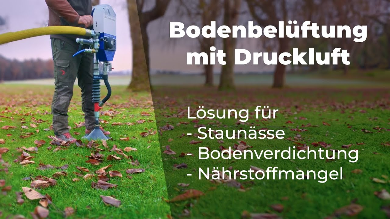 Die Lösung für Staunässe im Garten ✅ Bodenbelüftung mit Druckluft