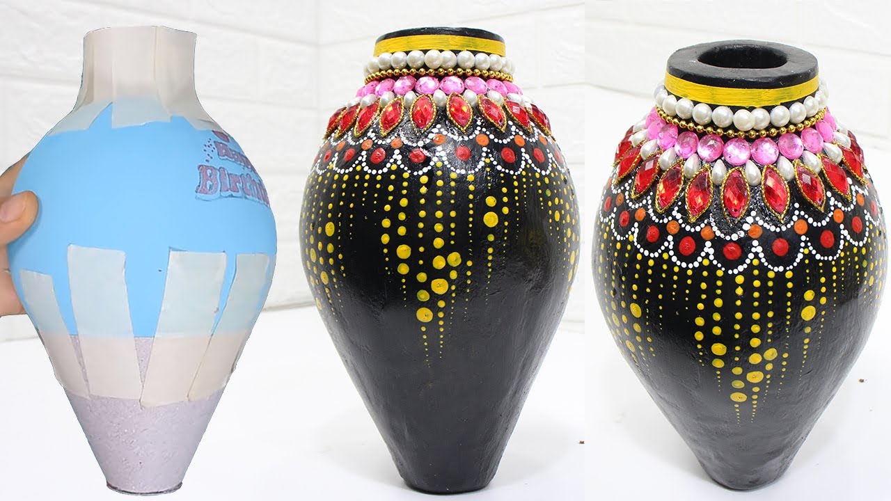 Flower vase decoration ideas | Flower vase making with balloon