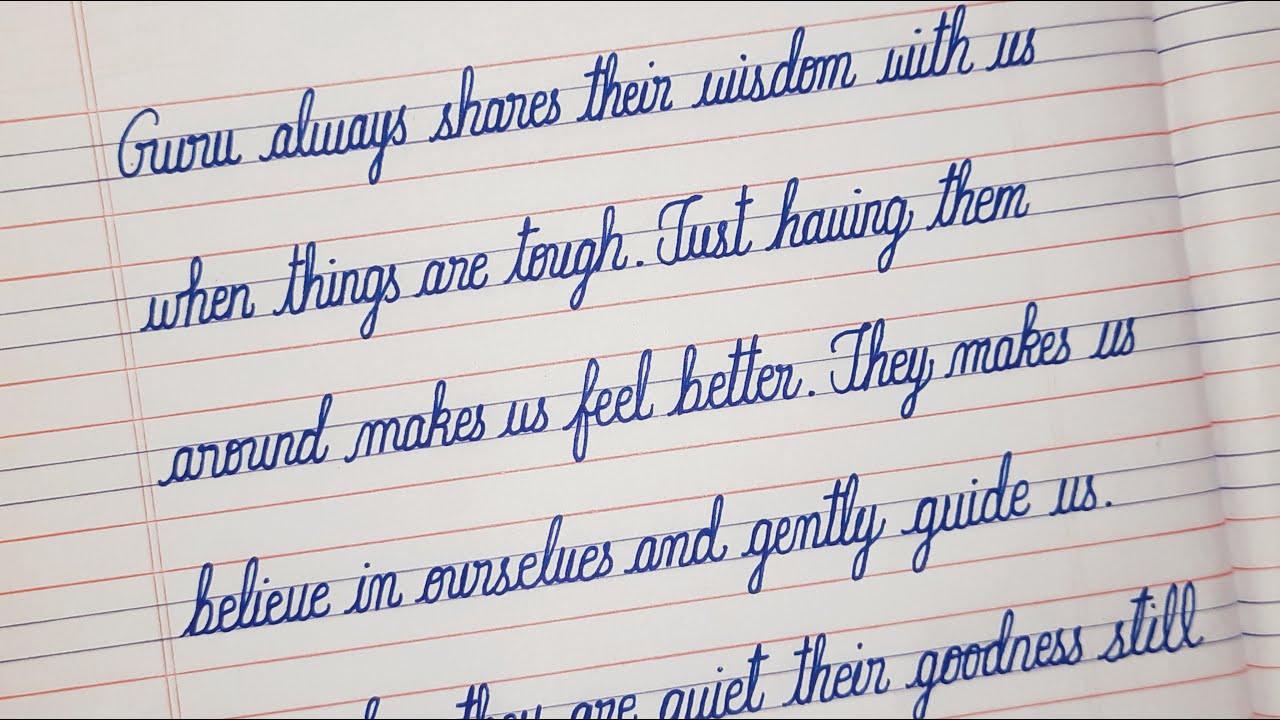 Handwriting Practice | CURSIVE WRITING in 4 Lines Notebook | CURSIVE HANDWRITING | ENGLISH WRITING
