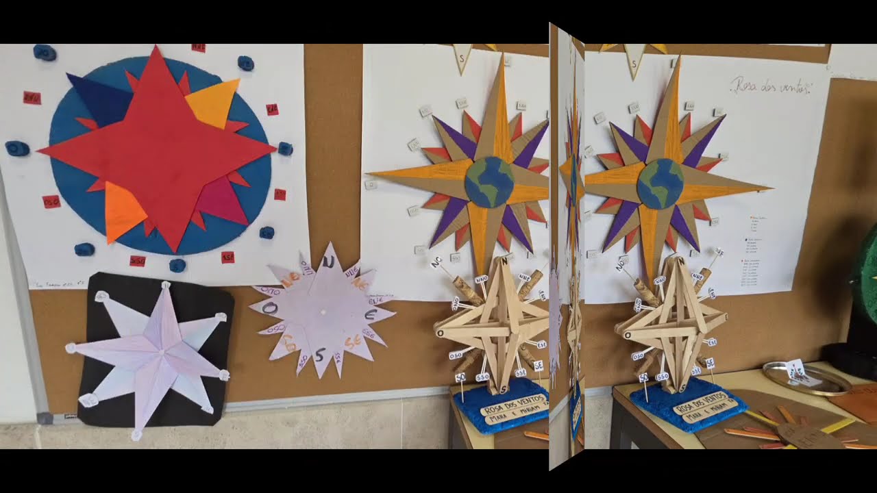 🌍 Exposição Criativa: Rosas dos Ventos em 3D e Materiais Reciclados! 🧭✨