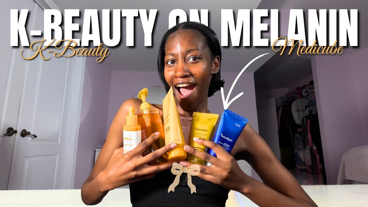 Glass Melanin Skin✨ Trying Korean Skincare | Medicube Review