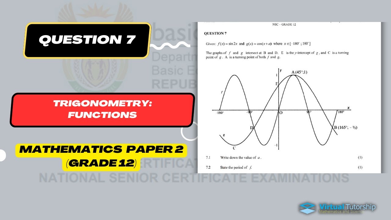 TRIGONOMETRY:FUNCTIONS | PRELIM KZN 2022 (GRADE 12)