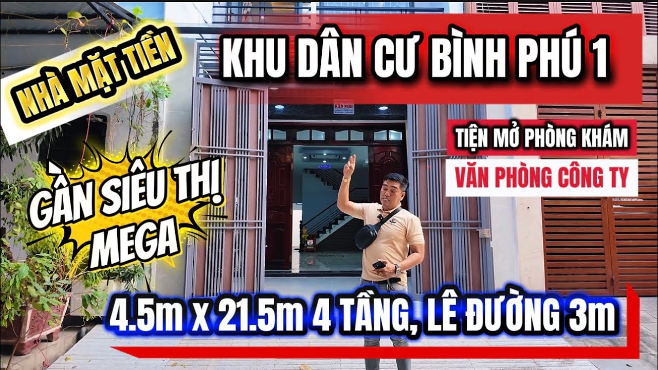 🔥QUẬN 6 NHÀ ĐẸP MẶT TIỀN KDC BÌNH PHÚ 4 TẦNG TIỆN KINH DOANH, PHÒNG KHÁM GIÁ TỐT #nhaphosaigon 