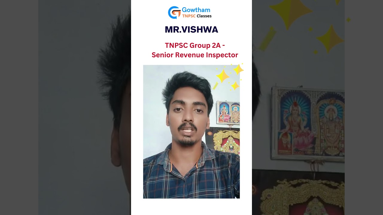 TNPSC Group 2A - Mr.Vishwa - Senior Revenue Inspector - Student Testimonial  #tnpscgroup2a